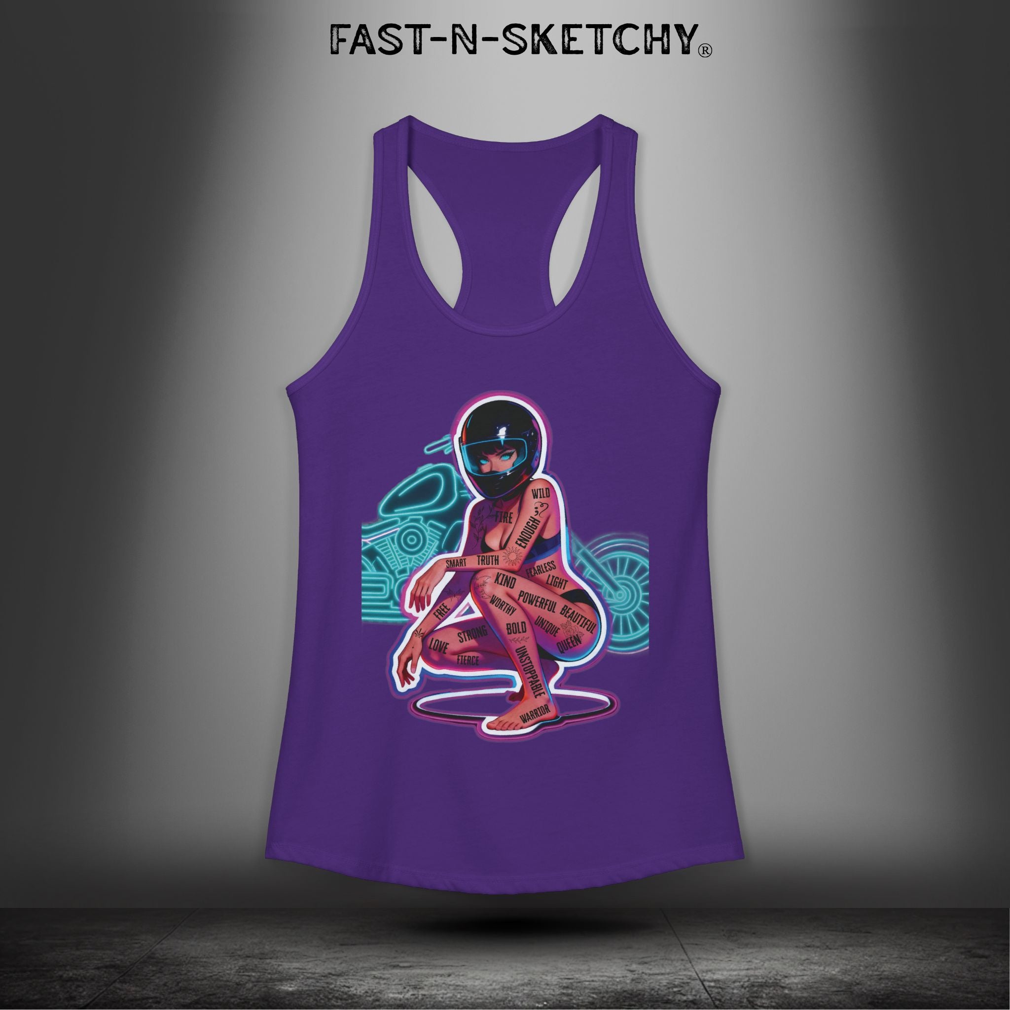 I am Enough: FAST-N-SEXY - Racerback Tank Top