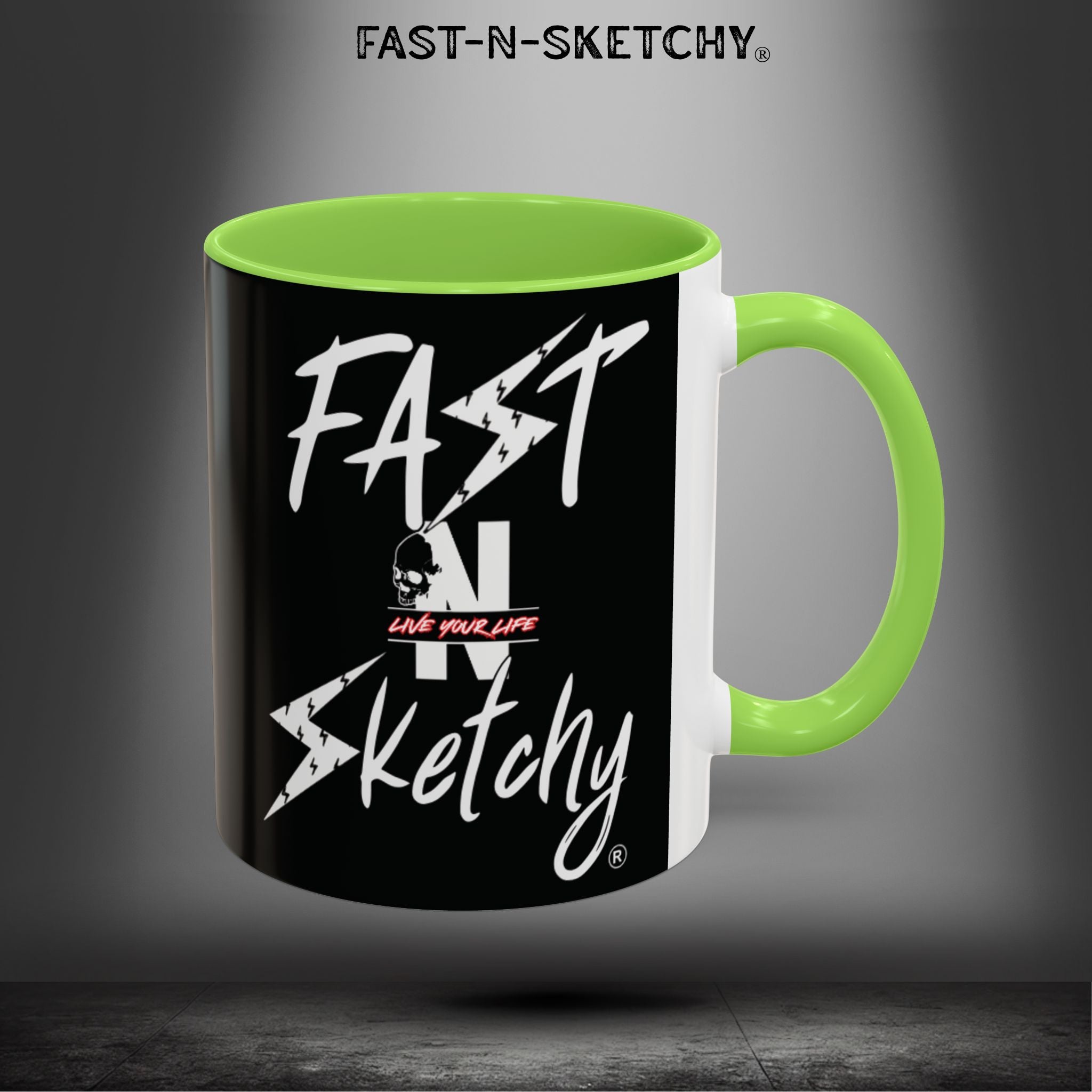 Mugs - MOST HUMANS ARE ALIVE BUT NEVER LIVE - FAST-N-SKETCHY®