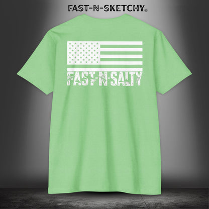 Fast-N-Salty Flag Tee — Premium Fitted Patriotic T-Shirt