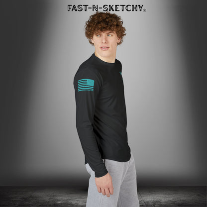 Fast-N-Salty UV Protection Long Sleeve Shirt - (Black) Perfect for Outdoor Adventures and Fishing