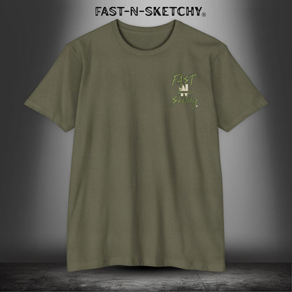 Arranging Meetings with Allah Since 9/11 - Military Edition: FAST-N-SKETCHY T-Shirt Next Level 6210