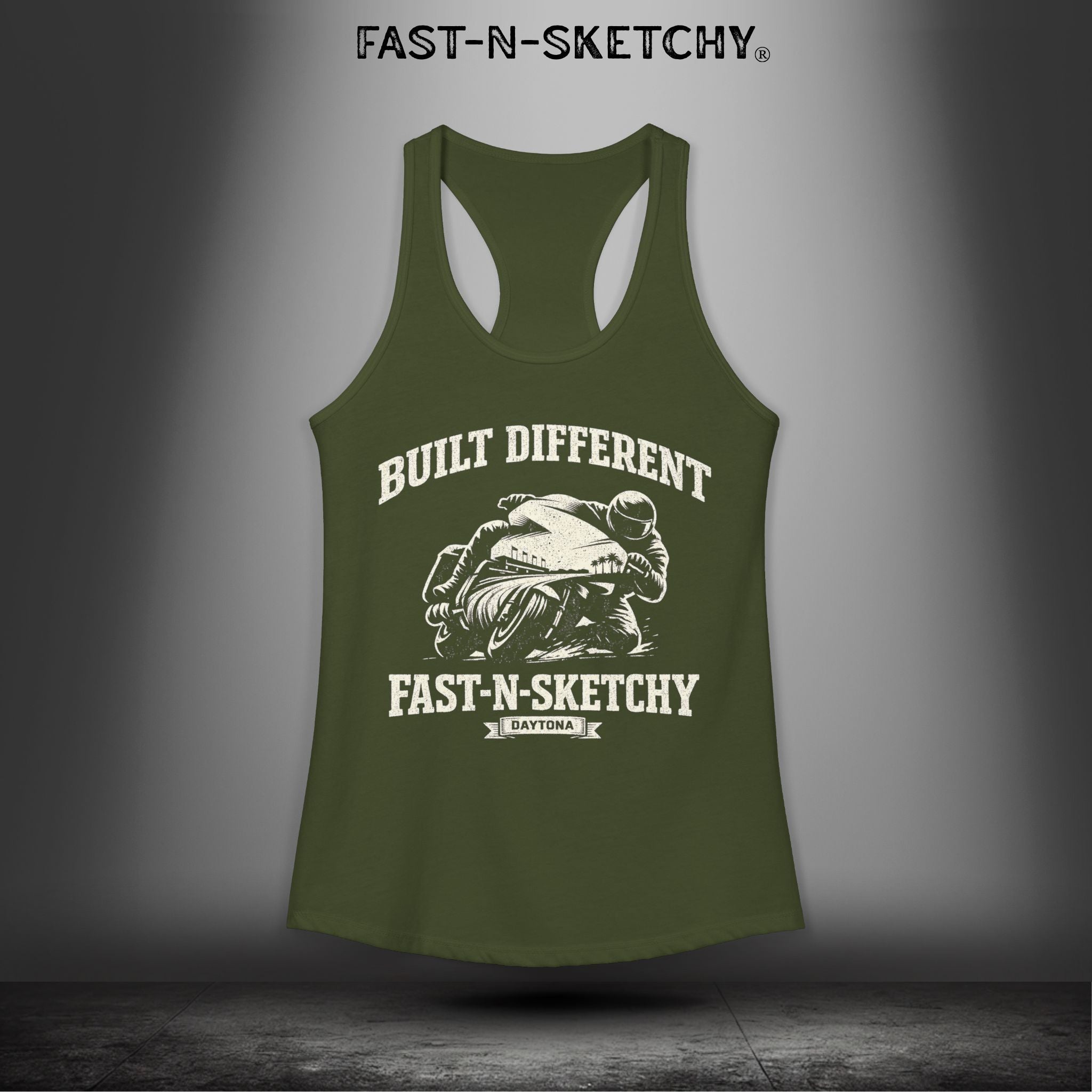 Built Different: Daytona Bike Week Bagger Racing Biker Edition Razorback Tank