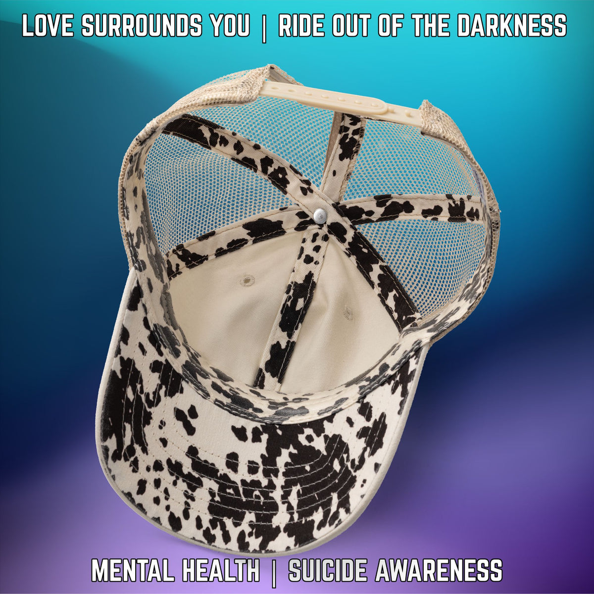 If You're Looking for a Sign.... Suicide Awareness Women's Washed Mesh-Back Cap with High Ponytail Hole - LSY