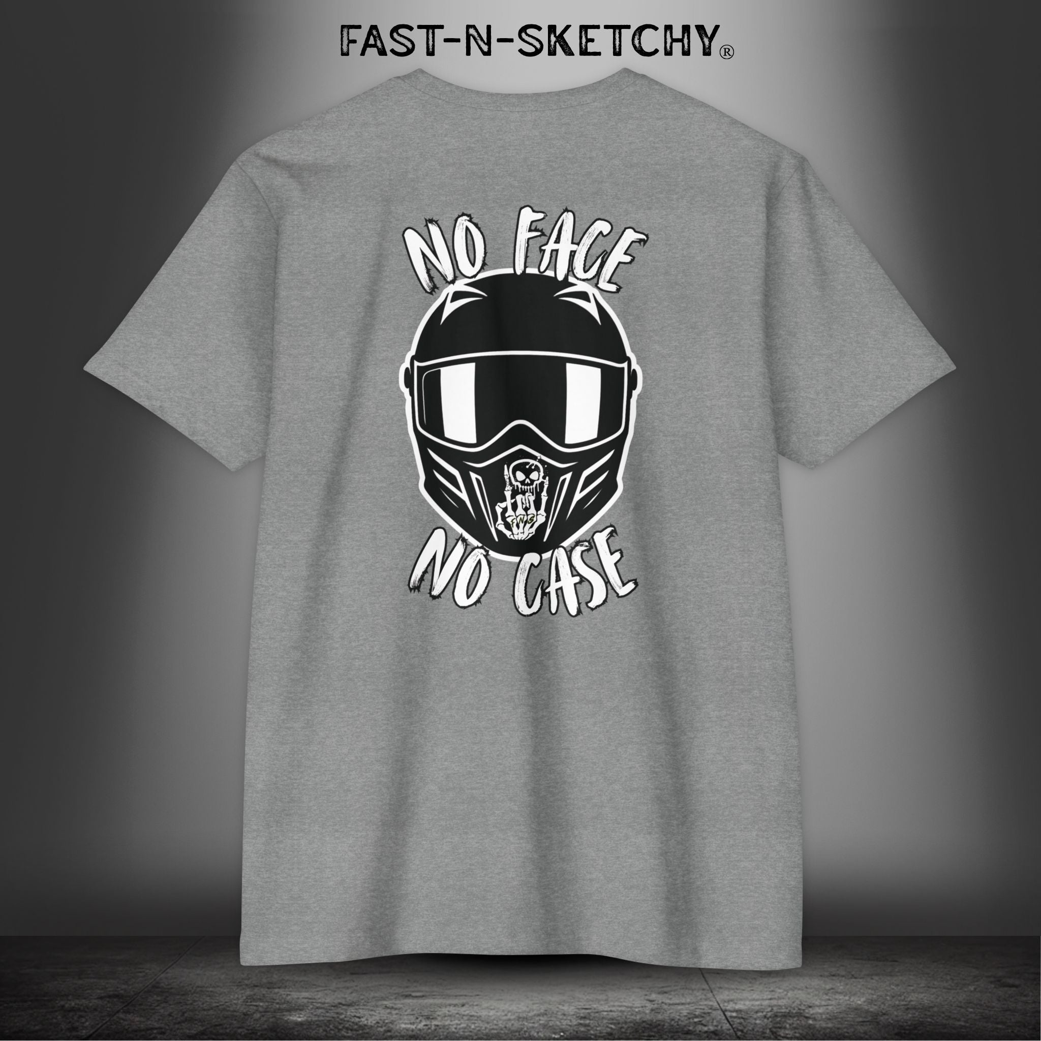No Face, No Case: Biker Edition Premium Fitted Tee (Darks)