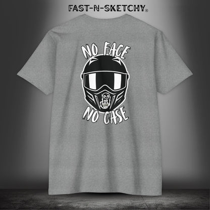 No Face, No Case: Biker Edition Premium Fitted Tee (Darks)