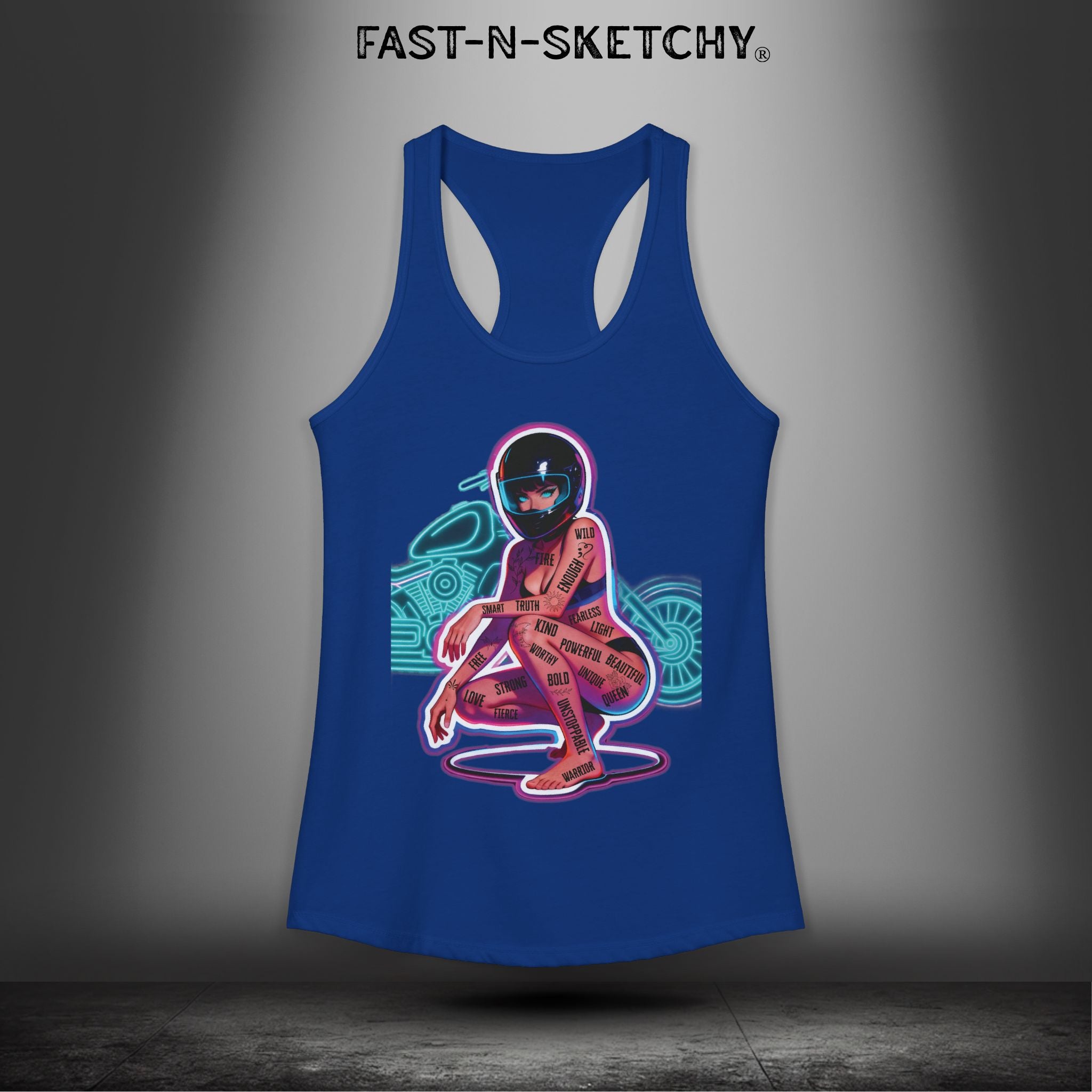 I am Enough: FAST-N-SEXY - Racerback Tank Top