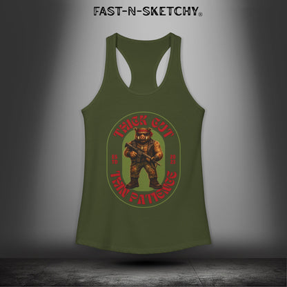 Porkchop, Thick Cut Thin Patience: Military Edition Racerback Tank