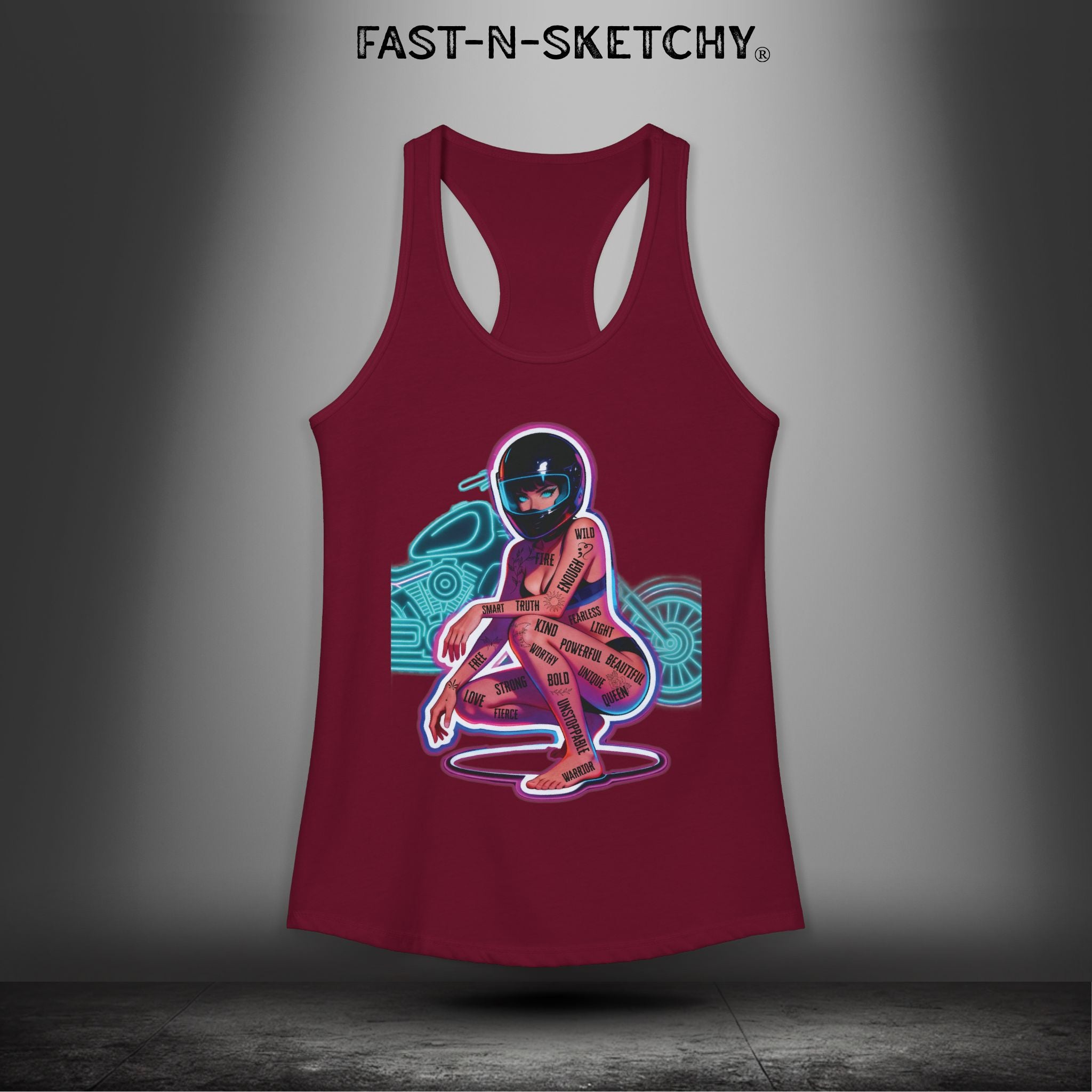 I am Enough: FAST-N-SEXY - Racerback Tank Top