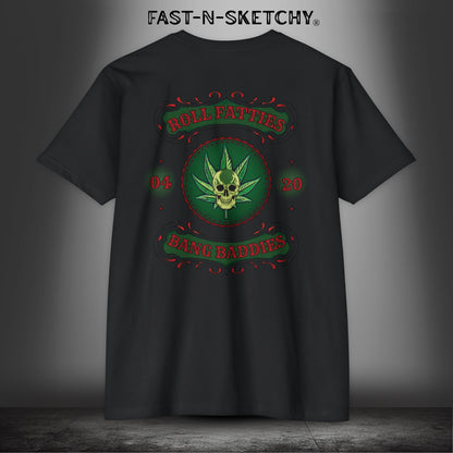 The Highlife: Roll Fatties & Bang Baddies: Biker Edition Premium Fitted Tee