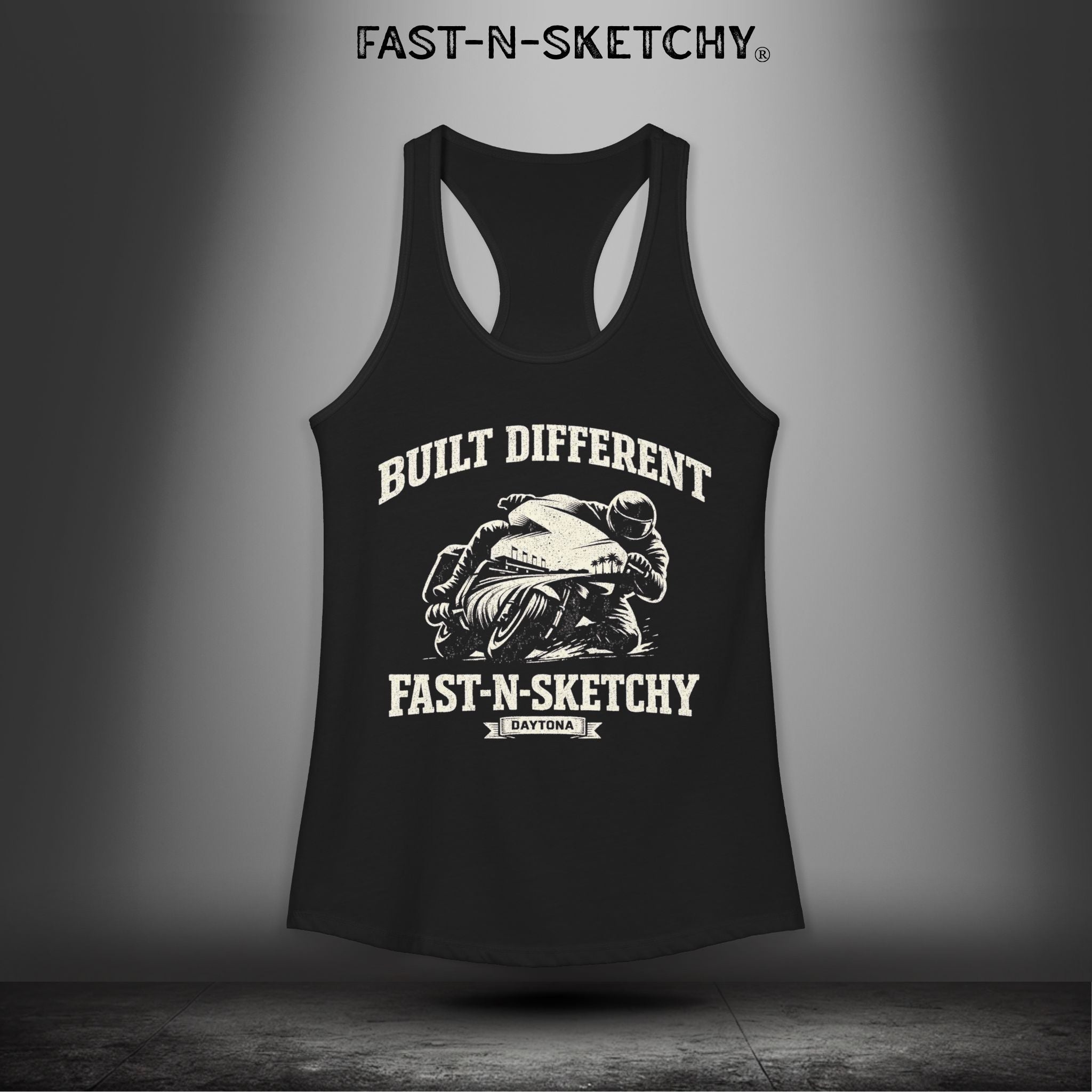 Built Different: Daytona Bike Week Bagger Racing Biker Edition Razorback Tank