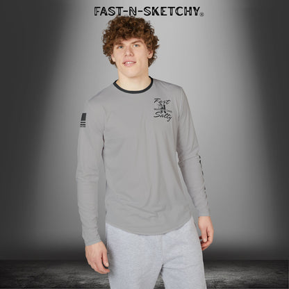 Fast-N-Salty UV Protection Long Sleeve Shirt - (Grey) Perfect for Outdoor Adventures and Fishing