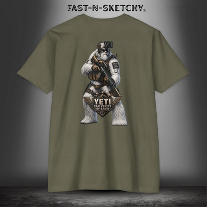 Yeti Can Verify My Story: Military Edition Tee