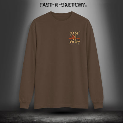 "Head Wanted" Headless Horseman Biker Edition Halloween Funny Long-sleeve Tee