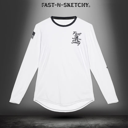 Fast-N-Salty UV Protection Long Sleeve Shirt - (White) Perfect for Outdoor Adventures and Fishing