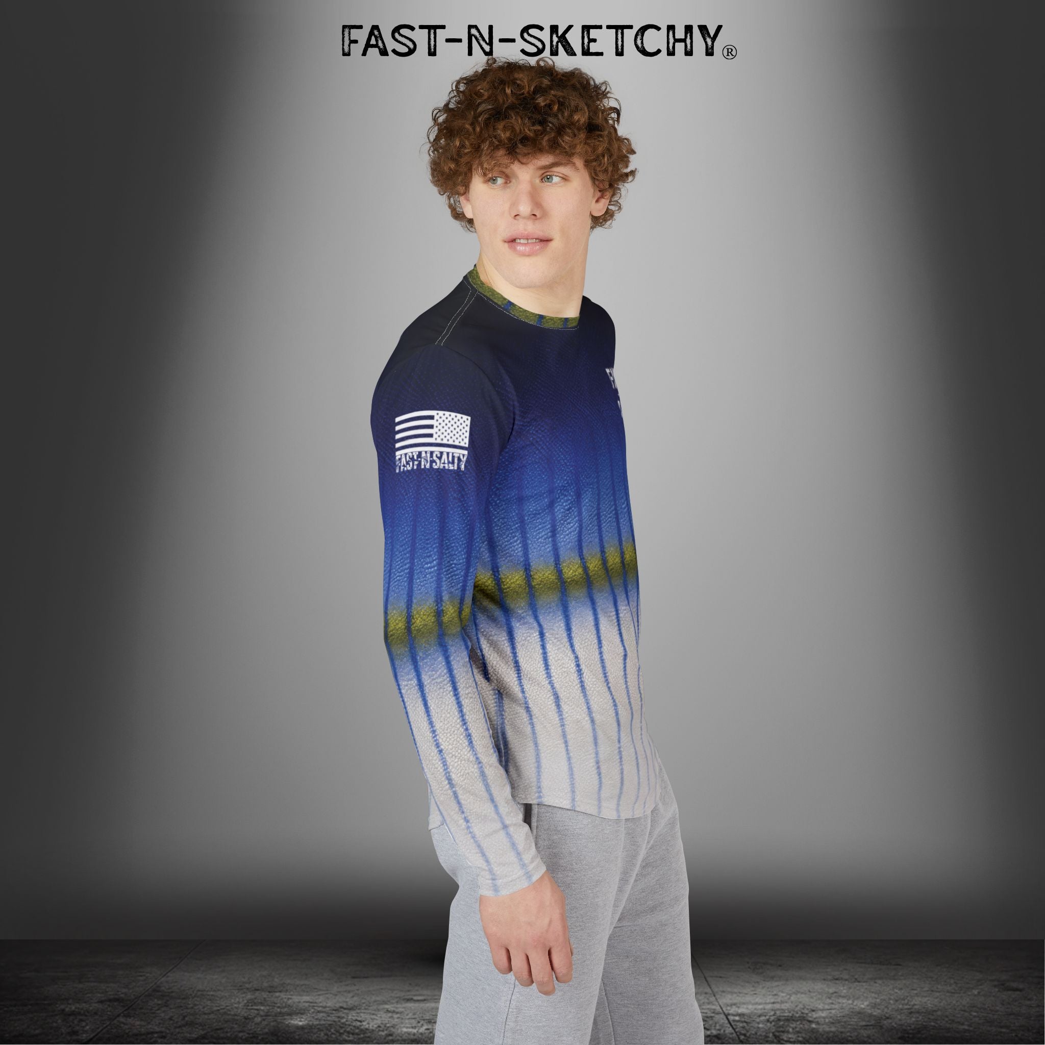 Marlin Camo Fast-N-Salty UV Protection Long Sleeve Shirt