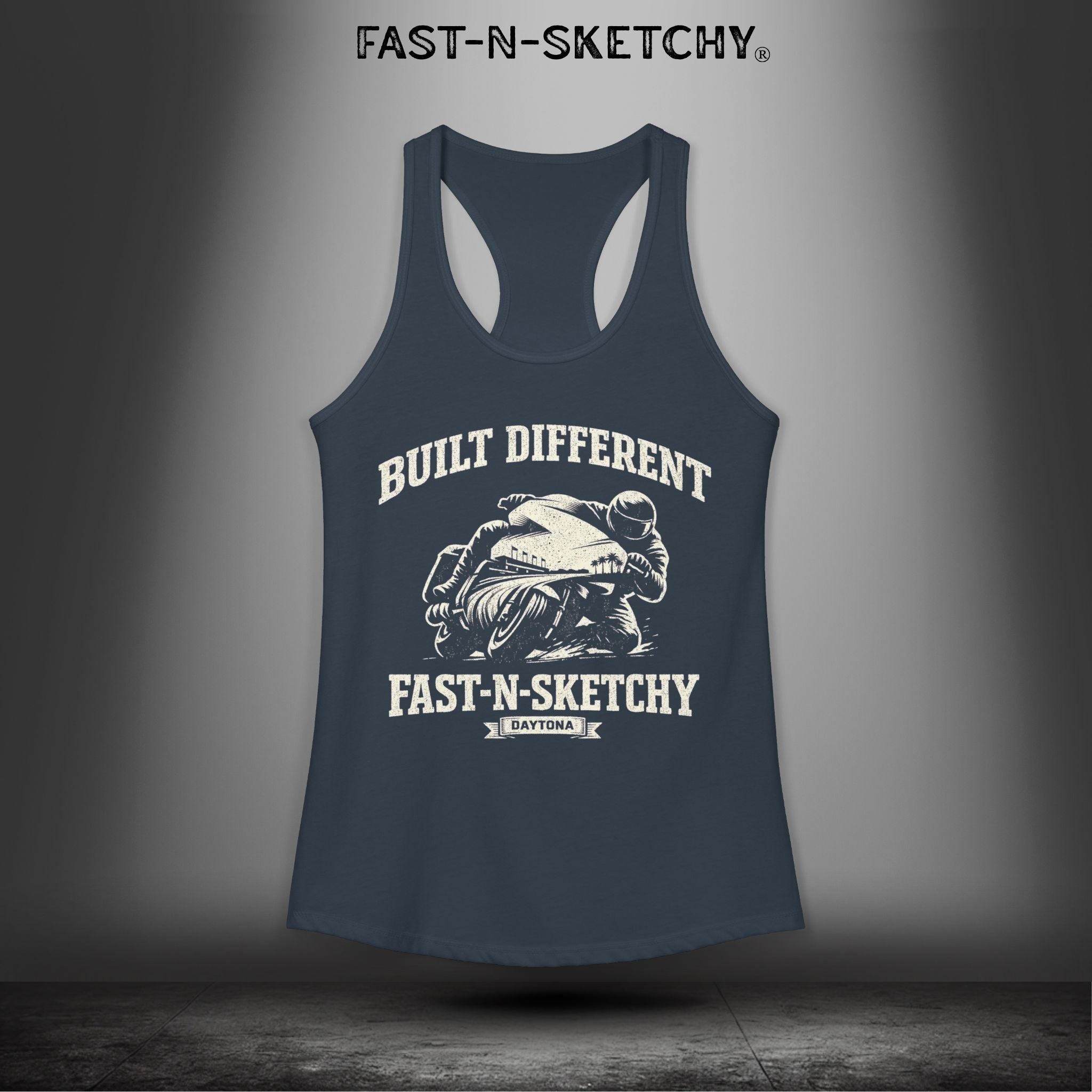 Built Different: Daytona Bike Week Bagger Racing Biker Edition Razorback Tank