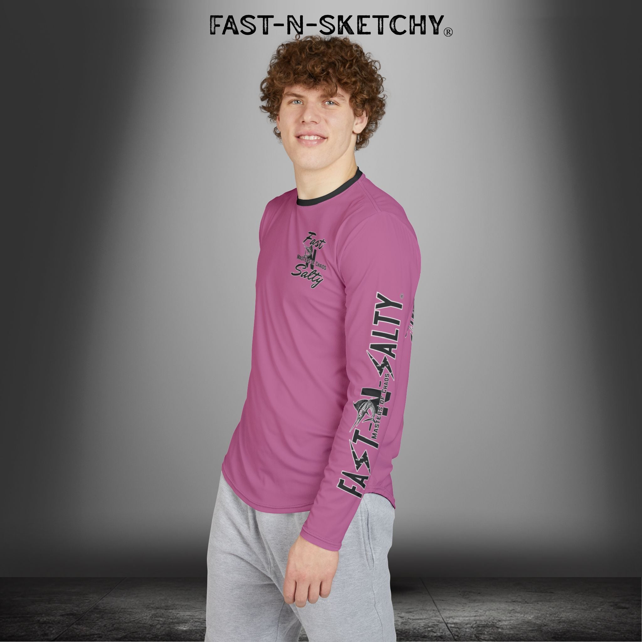 Fast-N-Salty UV Protection Long Sleeve Shirt - (Pink) Perfect for Outdoor Adventures and Fishing