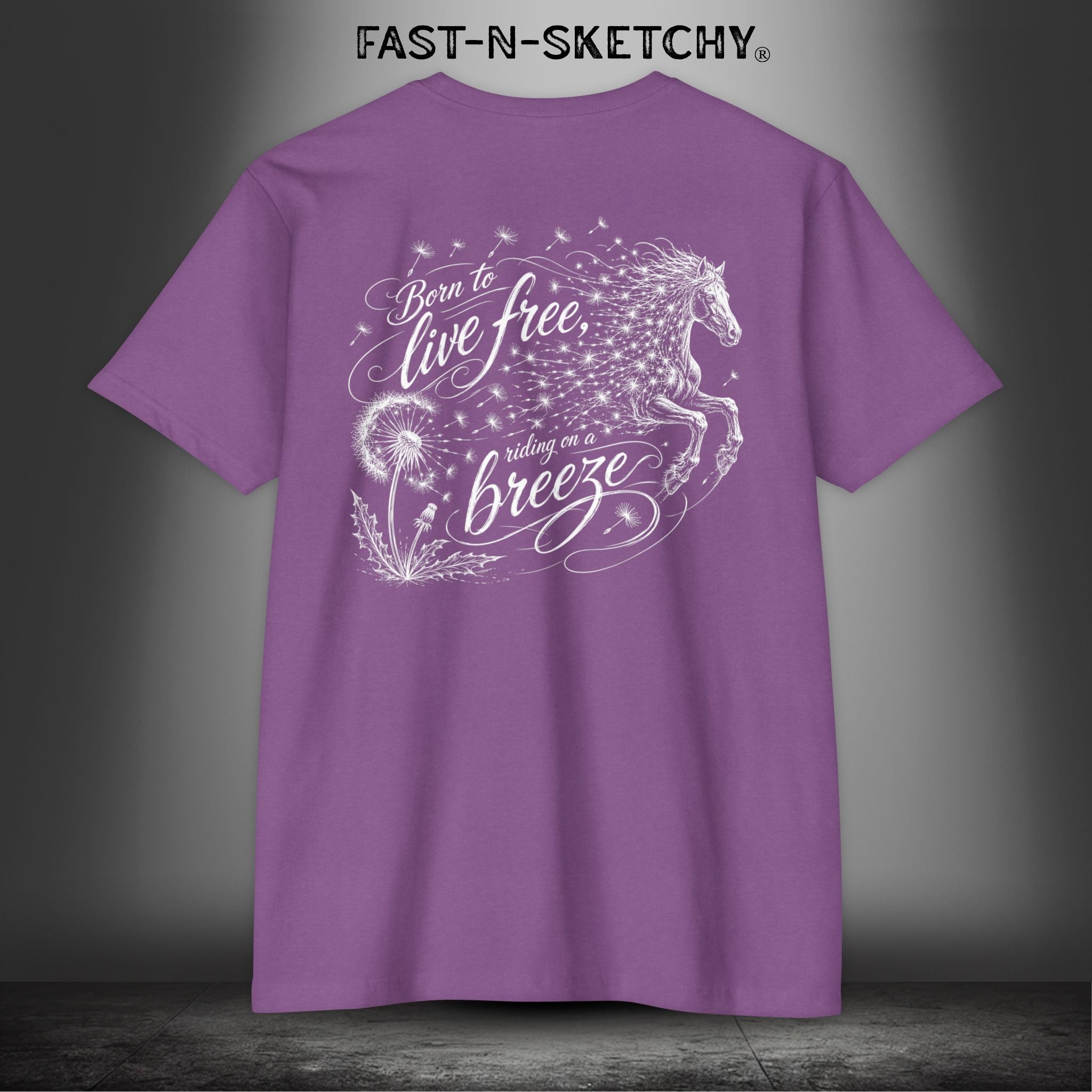 Dandelion: Born To Live Free, Riding on a Breeze - Rodeo Edition Premium Fitted Tee