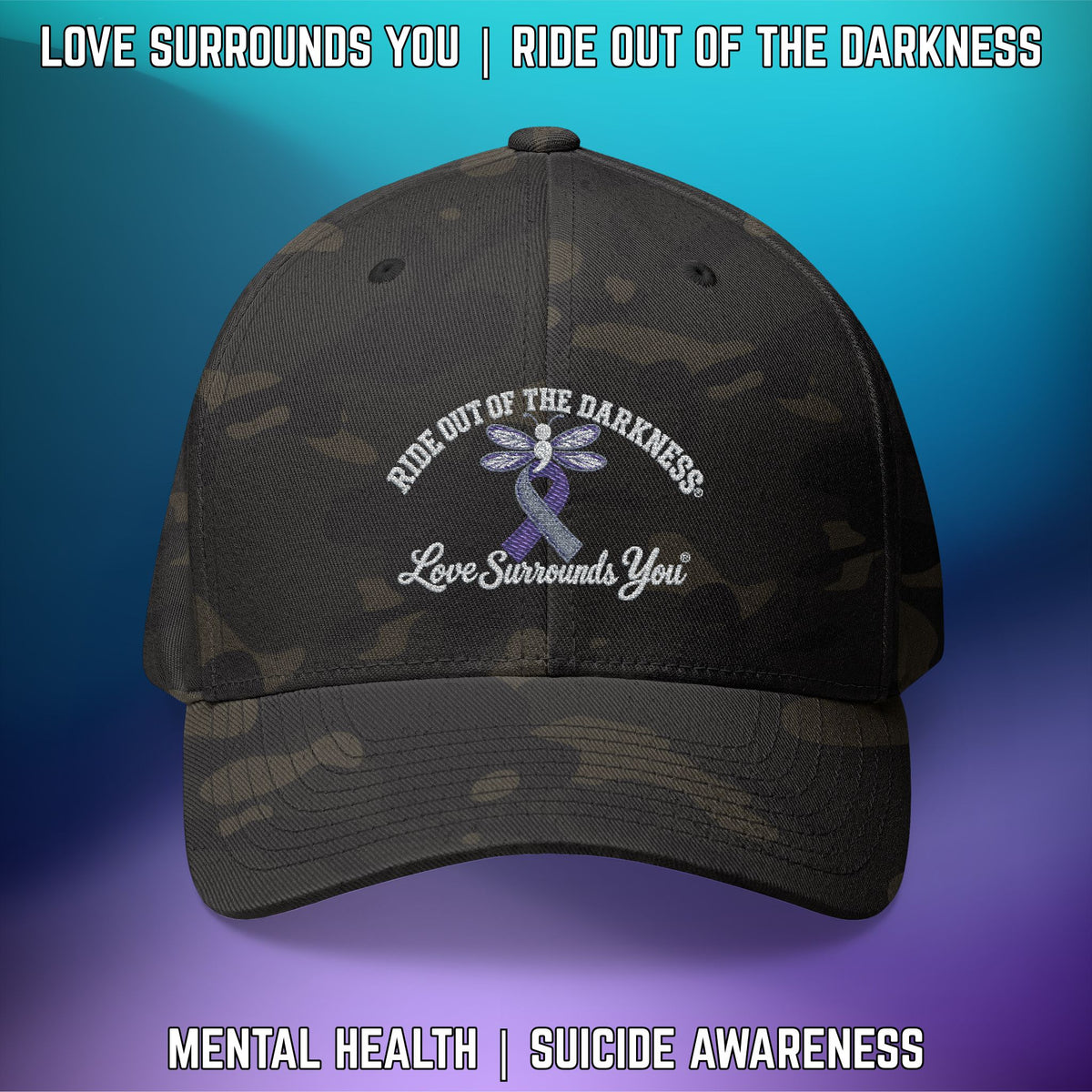 Suicide Awareness Ride Out of the Darkness Flexfit Hat - LSY