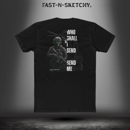 Who Shall I Send, Send Me: Military Edition Relaxed Classic Tee
