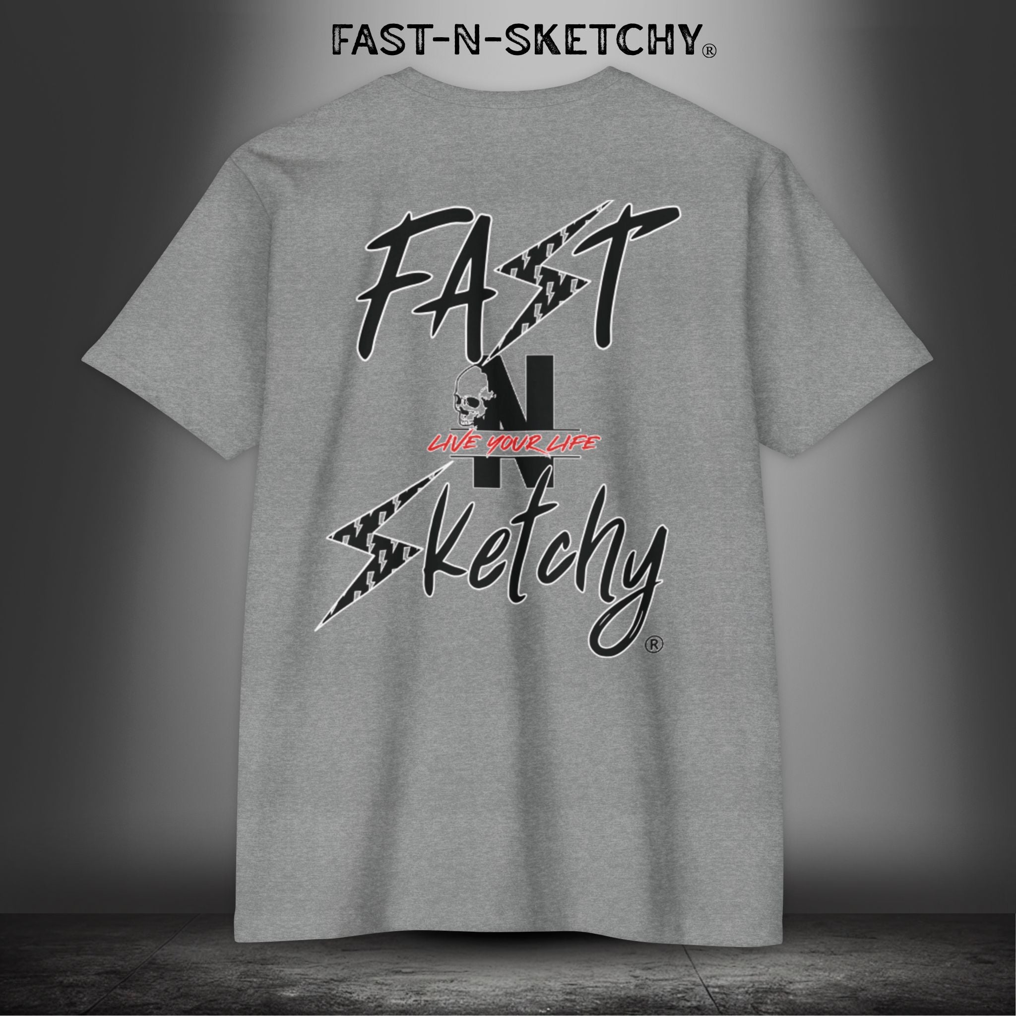 FAST-N-SKETCHY - T-shirt Classic Fit Crewneck - Next Level 6210 (Light Colors)