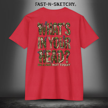 22 a Day, Not Today: Zombie T-Shirt by FAST-N-SKETCHY® - CVC Red