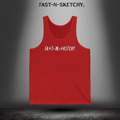No Face No Case Tank Top — Fast-N-Sketchy Moto Helmet Graphic Tank