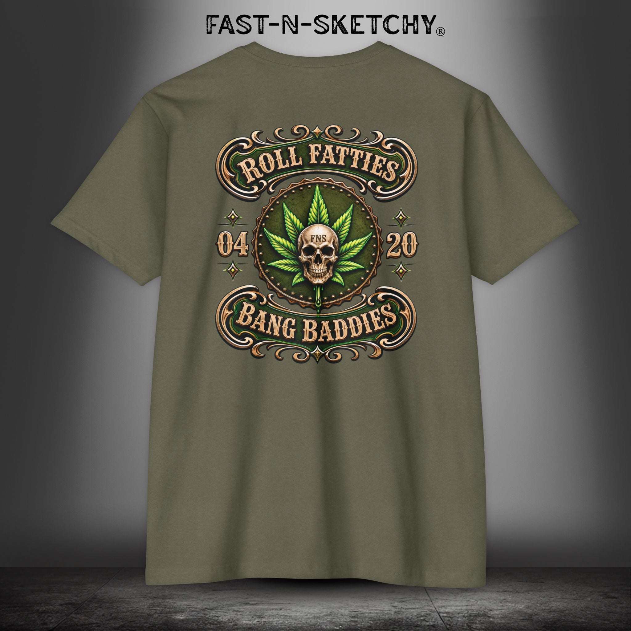 The Highlife: Roll Fatties & Bang Baddies: Biker Edition Premium Fitted Tee