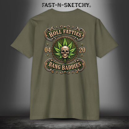 The Highlife: Roll Fatties & Bang Baddies: Biker Edition Premium Fitted Tee