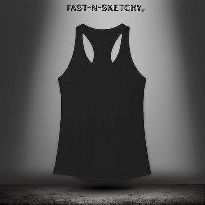 Chin Up, Tits Out in Neon: Biker Edition Racerback Tank