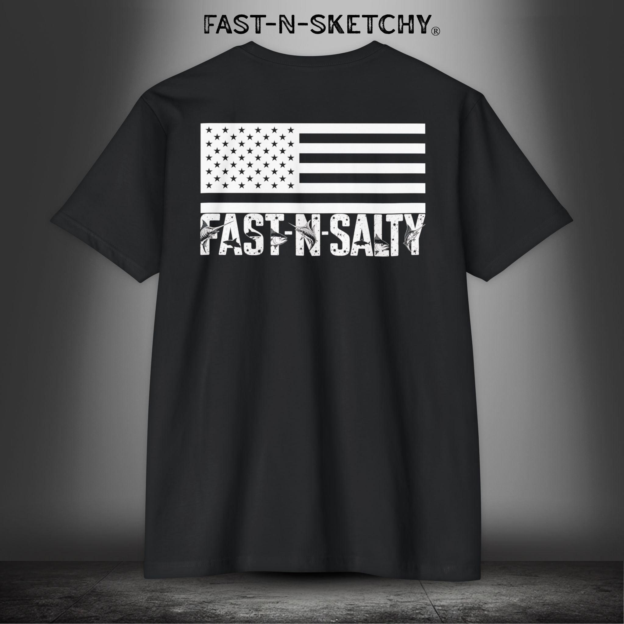 Fast-N-Salty Flag Tee — Premium Fitted Patriotic T-Shirt
