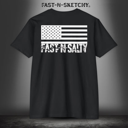 Fast-N-Salty Flag Tee — Premium Fitted Patriotic T-Shirt