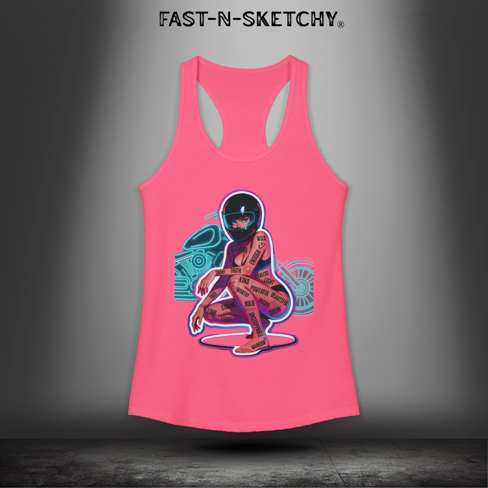 I am Enough: FAST-N-SEXY - Racerback Tank Top