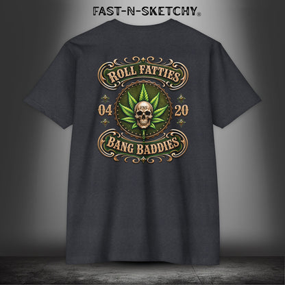 The Highlife: Roll Fatties & Bang Baddies: Biker Edition Premium Fitted Tee