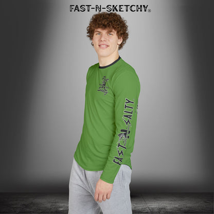 Fast-N-Salty UV Protection Long Sleeve Shirt - (Green) Perfect for Outdoor Adventures and Fishing