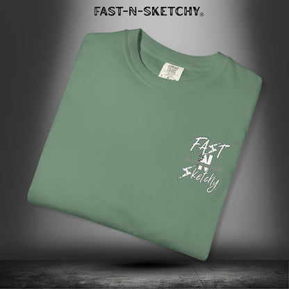 No Face, No Case: FAST-N-SKETCHY - T-Shirt up to 4XL (Multiple Colors)