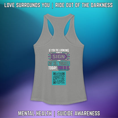 If You're Looking for a Sign.... QR Code Women's Ideal Racerback Tank - LSY