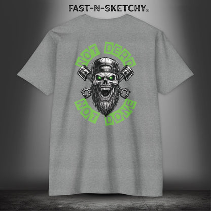 Not Dead, Not Done: Biker Edition Premium Fitted Tee
