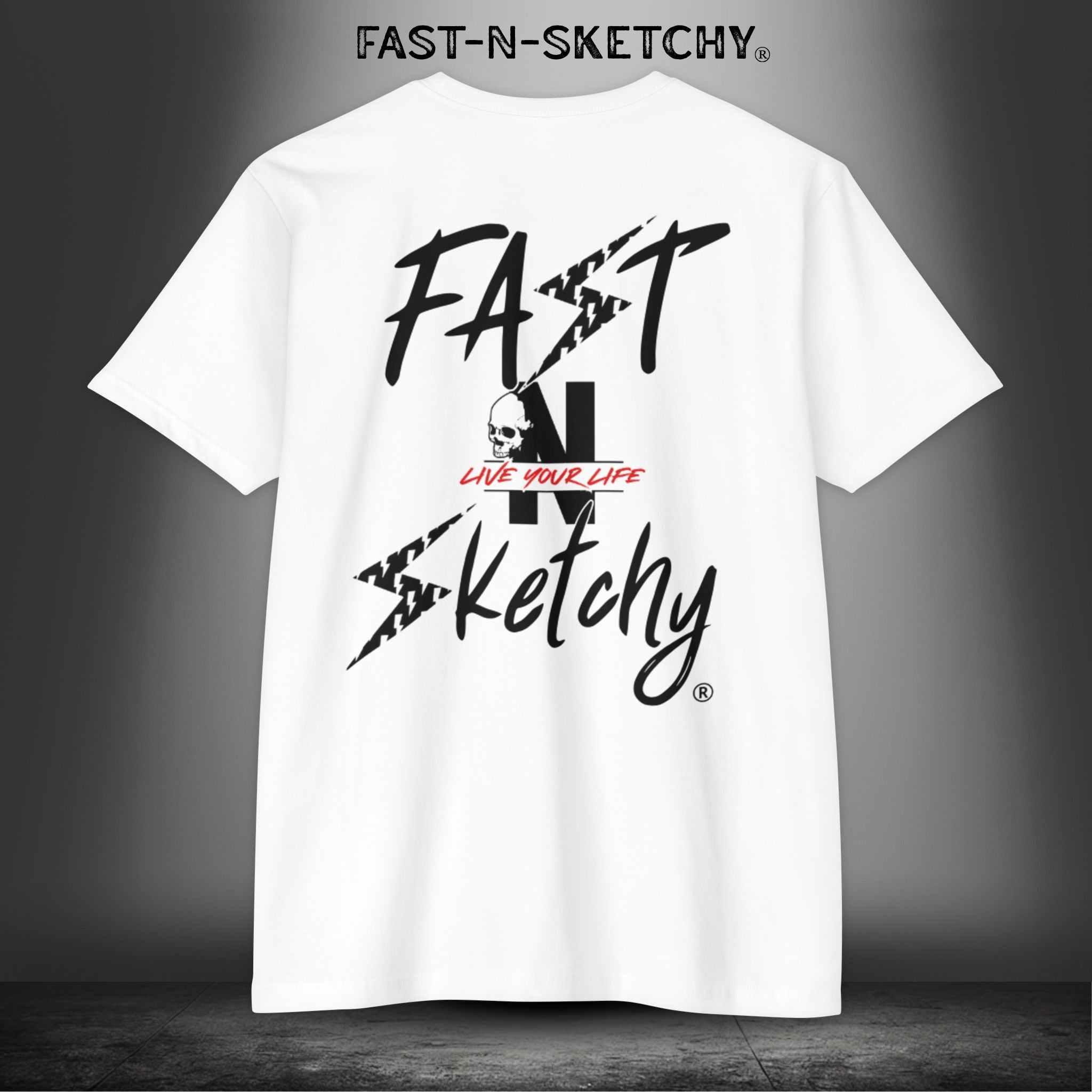 FAST-N-SKETCHY - T-shirt Classic Fit Crewneck - Next Level 6210 (Light Colors)