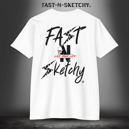 FAST-N-SKETCHY - T-shirt Classic Fit Crewneck - Next Level 6210 (Light Colors)