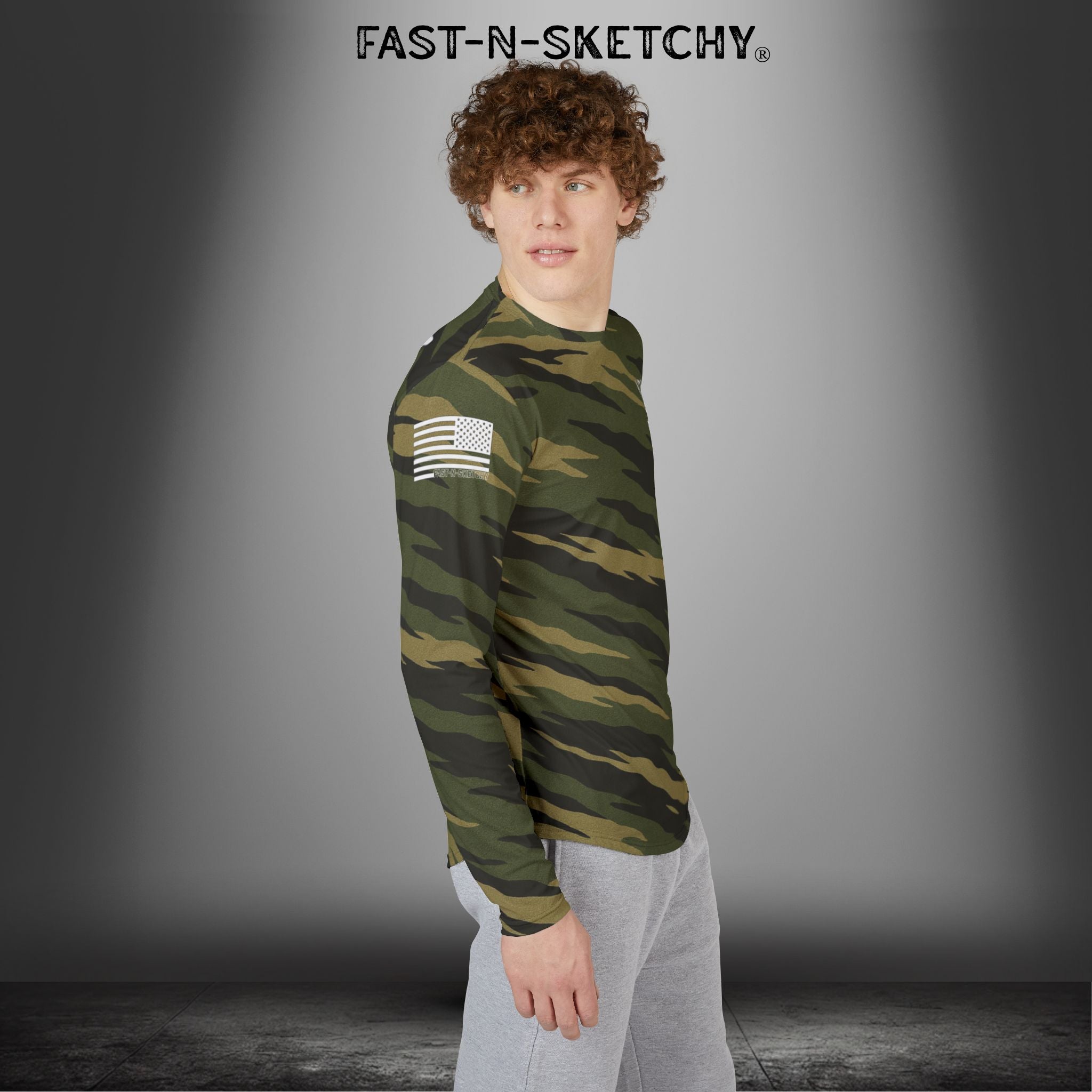 Tigerstripe Camo UV Protection Long Sleeve Shirt for Riding and Outdoors