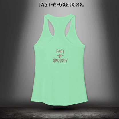 Grippy Sox Grippy Box: FAST-N-SKETCHY - Racerback Tank Top