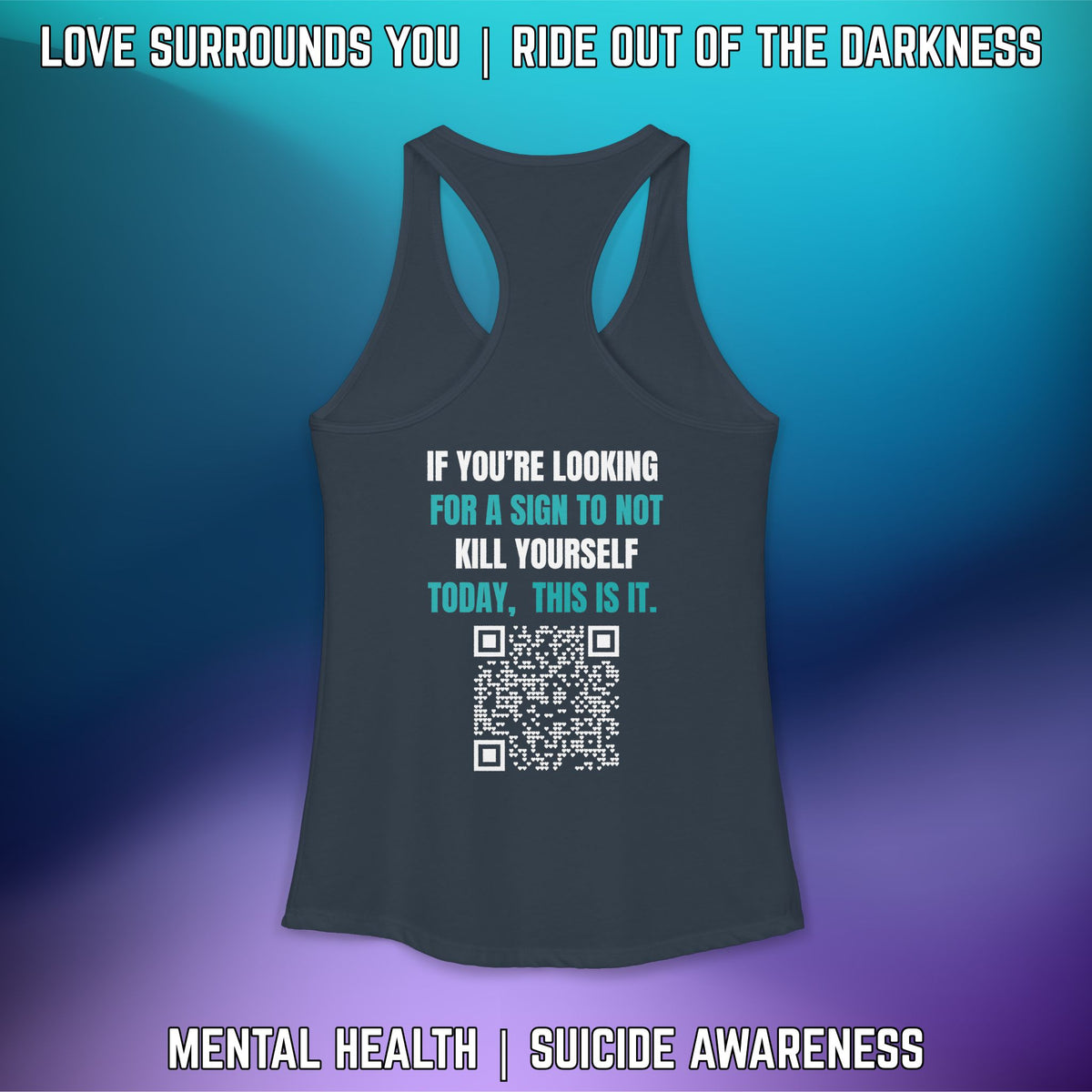 If You're Looking for a Sign.... QR Code Women's Ideal Racerback Tank - LSY