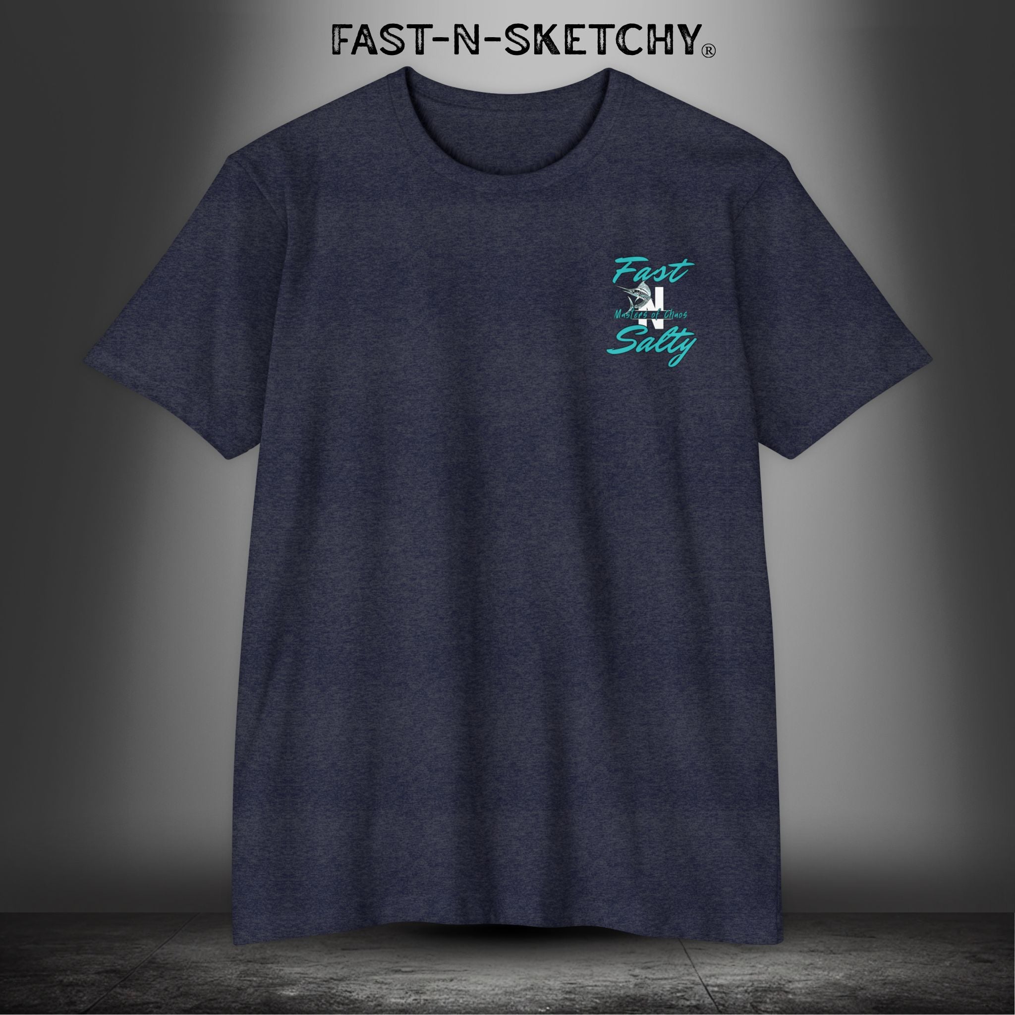 WE GREW HERE, YOU FLEW HERE, GO AWAY: Teal on Black T-Shirt Next Level 6210