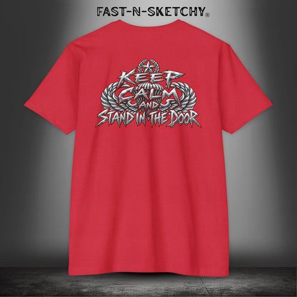 Paratrooper: Keep Calm & Stand in the Door - Military Edition Tee