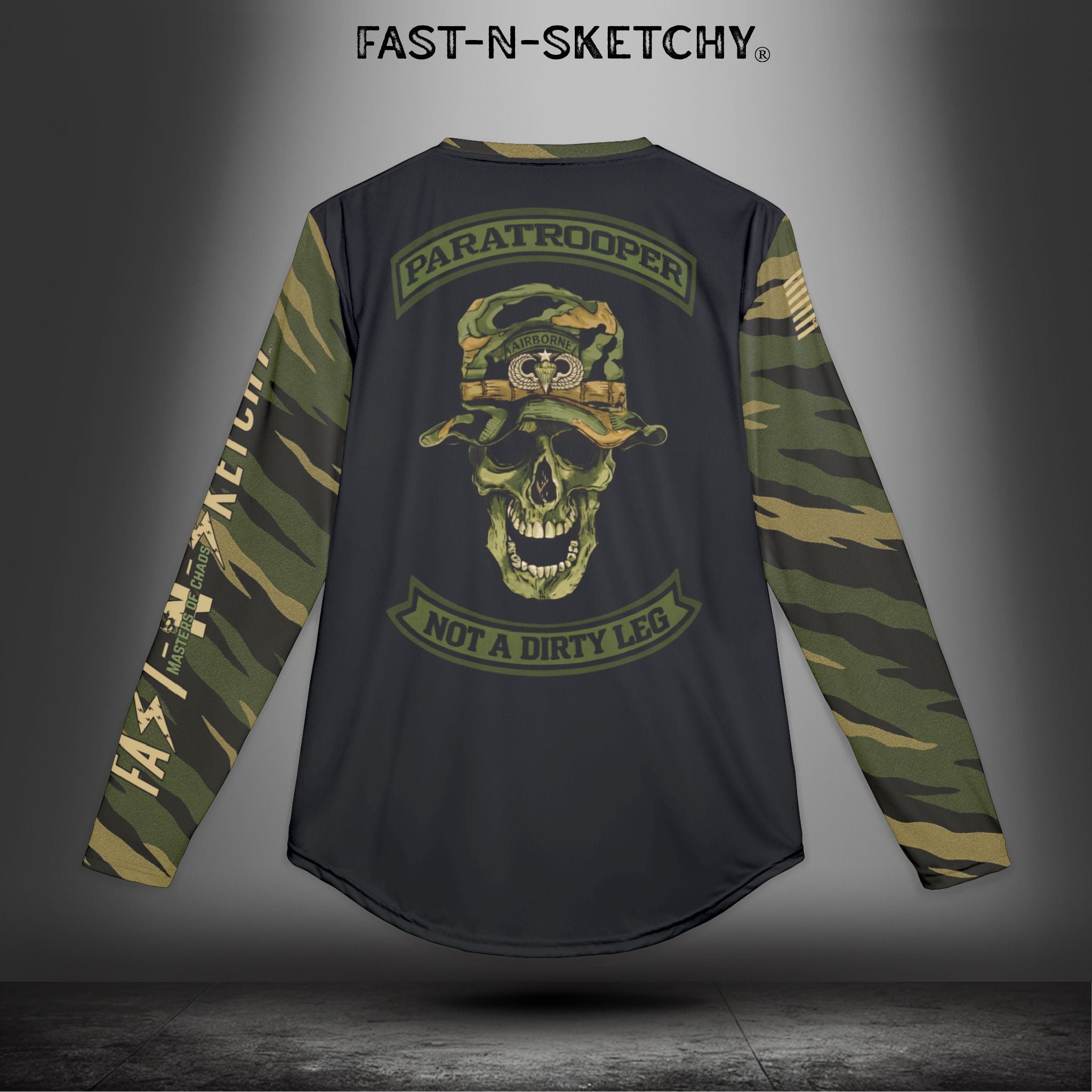 Paratrooper, Not a Dirty Leg: Military Edition - UV Riding/Outdoor Long-Sleeve Tee