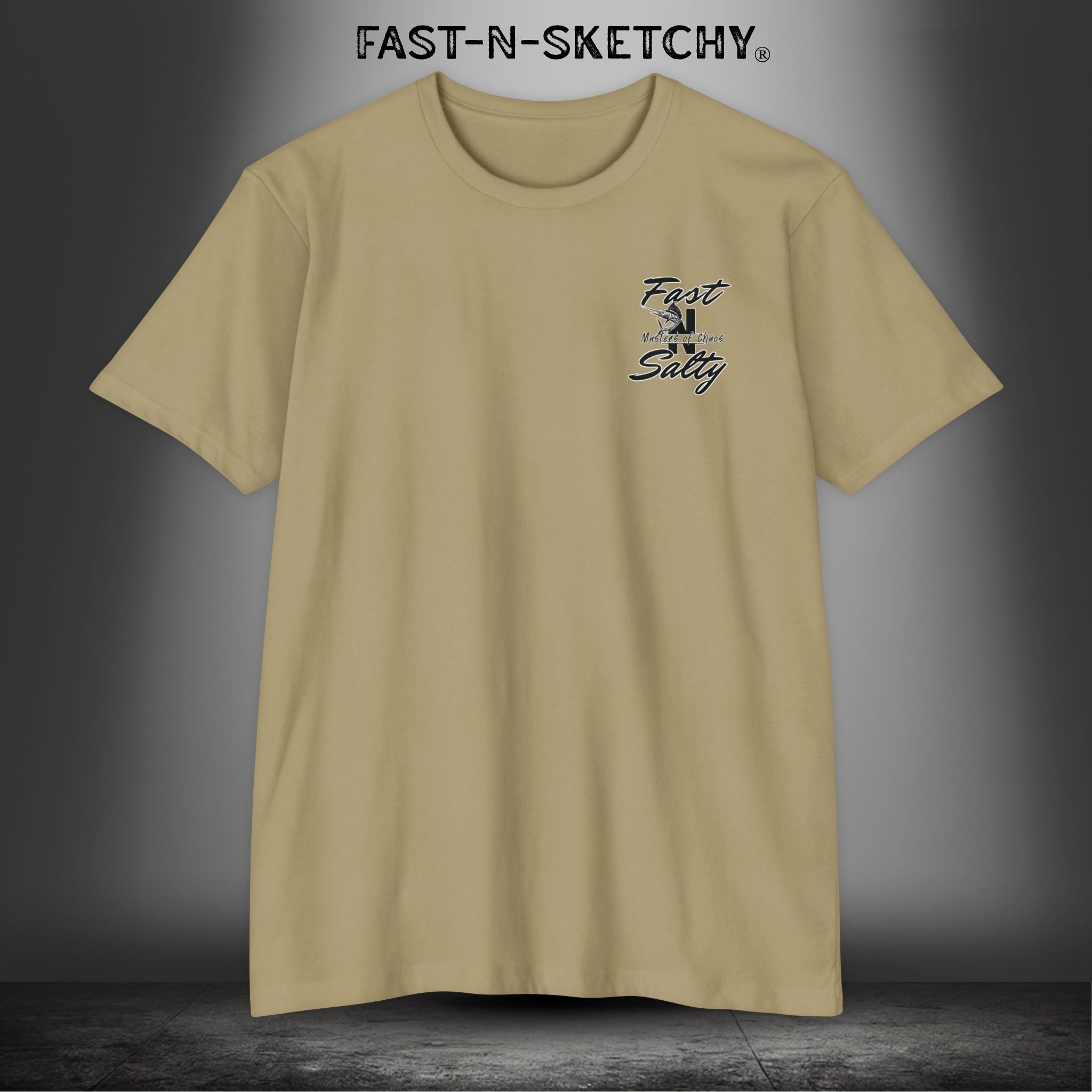 Fast-n-Salty Circle Logo (Black Logo) - T-Shirt Next Level 6210