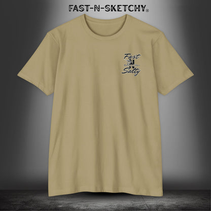 Fast-n-Salty Circle Logo (Black Logo) - T-Shirt Next Level 6210