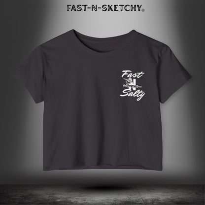 WE GREW HERE, YOU FLEW HERE, GO AWAY: Crop Top (Medium-Weight)