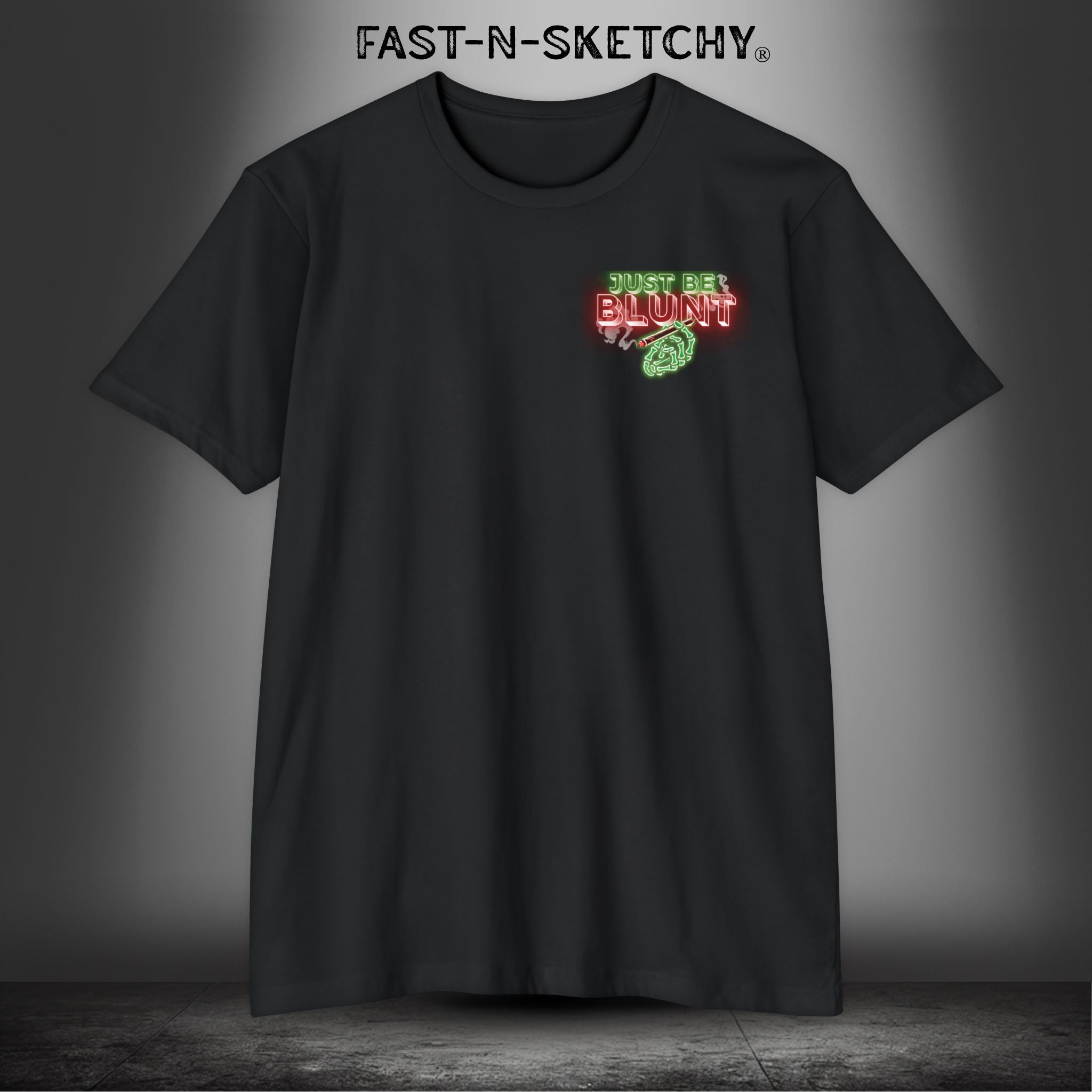 JUST BE BLUNT: ROLL FAST & BURN SLOW by FNS - T-shirt Classic Fit Crewneck - Next Level 6210